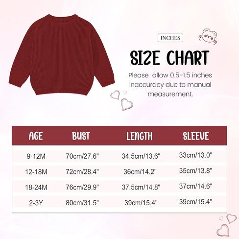 ESHOO Baby Girl Boy Knit Sweater Blouse Toddler Pullover Sweatshirt Crewneck Long Sleeve Tops for Kids Fall Winter Clothes in Kuwait