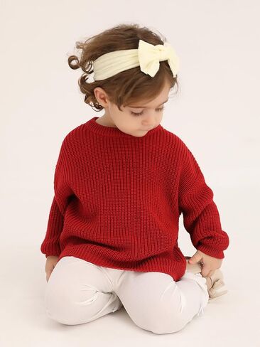 ESHOO Baby Girl Boy Knit Sweater Blouse Toddler Pullover Sweatshirt Crewneck Long Sleeve Tops for Kids Fall Winter Clothes in Kuwait