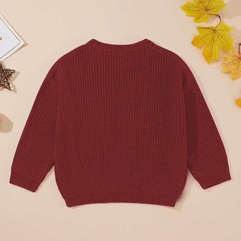 ESHOO Baby Girl Boy Knit Sweater Blouse Toddler Pullover Sweatshirt Crewneck Long Sleeve Tops for Kids Fall Winter Clothes in Kuwait
