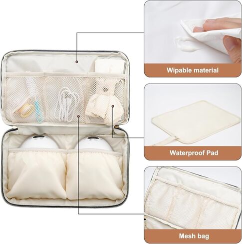 Breastmilk Cooler Bag with 6 Ice Pack, Wearable Breast Pump Bag Compatible with Willow, Elvie, Medela & Momcozy M5/S12 Pro Pumps & Accessories for Work, Travel and Family Use Black in Kuwait