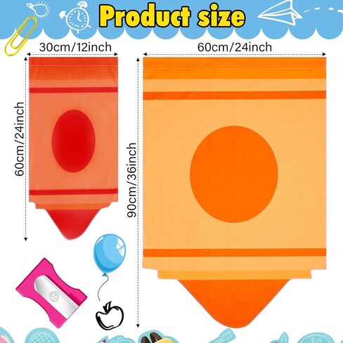 8 Pcs School Classroom Rainbow Curtains Cartoon Crayon Classroom Curtains Back to School Colorful Cute Crayon Pencil Curtains for First Day of School Classroom Decor, 8 Color(24 x 12inches) in Kuwait