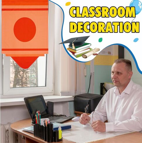 8 Pcs School Classroom Rainbow Curtains Cartoon Crayon Classroom Curtains Back to School Colorful Cute Crayon Pencil Curtains for First Day of School Classroom Decor, 8 Color(24 x 12inches) in Kuwait