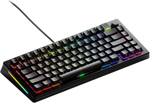 Glorious Gaming - GMMK 3 HE Rapid Trigger Keyboard, Hall Effect, 8K Polling Rate, MX Mechanical & Magnetic Switches, Hotswappable 75% Keyboard, Modular Gasket System, Doubleshot PBT keycaps (Black) in Saudi Arabia