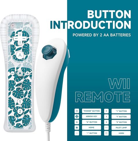 YKASEK Wii Remote with Nunchuck, Wii Controller 2 Pack with 2 Nunchuck Compatible for Wii/Wii U, Yellow and Pink. in Saudi Arabia