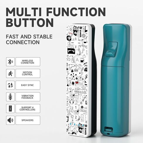 YKASEK Wii Remote with Nunchuck, Wii Controller 2 Pack with 2 Nunchuck Compatible for Wii/Wii U, Yellow and Pink. in Saudi Arabia