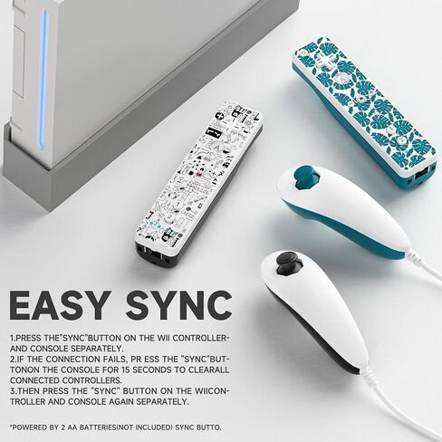 YKASEK Wii Remote with Nunchuck, Wii Controller 2 Pack with 2 Nunchuck Compatible for Wii/Wii U, Yellow and Pink. in Saudi Arabia