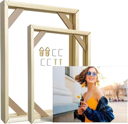 DIY Canvas Stretcher Frame Bar, Custom Wood Frame Stretcher for Canvas, Art Stretcher Bars, Wood Canvas Frame Kit for Painting, Canvas Tool Accessory 12x20 in Saudi Arabia