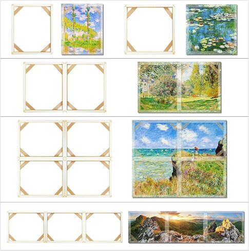 DIY Canvas Stretcher Frame Bar, Custom Wood Frame Stretcher for Canvas, Art Stretcher Bars, Wood Canvas Frame Kit for Painting, Canvas Tool Accessory 12x20 in Saudi Arabia