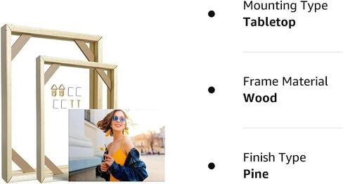 DIY Canvas Stretcher Frame Bar, Custom Wood Frame Stretcher for Canvas, Art Stretcher Bars, Wood Canvas Frame Kit for Painting, Canvas Tool Accessory 12x20 in Saudi Arabia