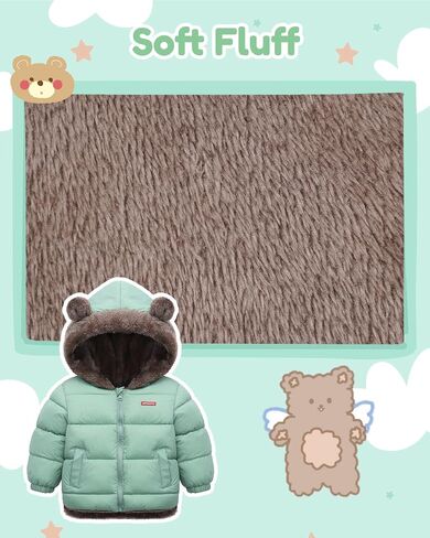 JiAmy Baby Winter Fleece Coat Kids Boys Jacket Outwear Girls Padded Clothes Grey 1-2 Years in Kuwait