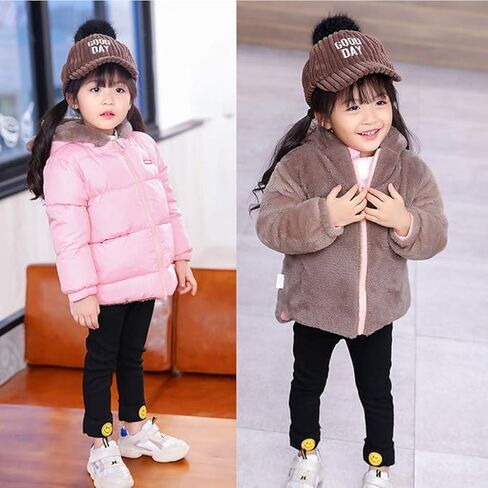 JiAmy Baby Winter Fleece Coat Kids Boys Jacket Outwear Girls Padded Clothes Grey 1-2 Years in Kuwait