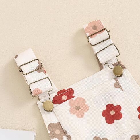 Ayalinggo Toddler Baby Girl Sunflower Print Overalls Shorts with Pocket Suspender Trousers Cute Summer Clothing Outfit in Saudi Arabia