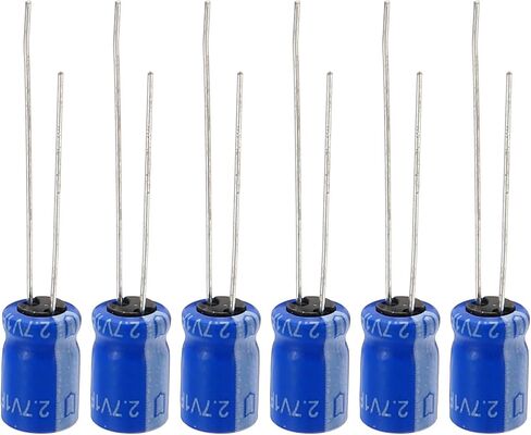 PATIKIL 2Pcs 2.7V 20F Super Capacitor, 0.49 x 0.49 x 0.98 Inch Aluminum Super Capacitors Winding Type Energy Storage for on Board Backup Energy Storage, Blue in Saudi Arabia