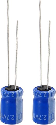 PATIKIL 2Pcs 2.7V 20F Super Capacitor, 0.49 x 0.49 x 0.98 Inch Aluminum Super Capacitors Winding Type Energy Storage for on Board Backup Energy Storage, Blue in Saudi Arabia