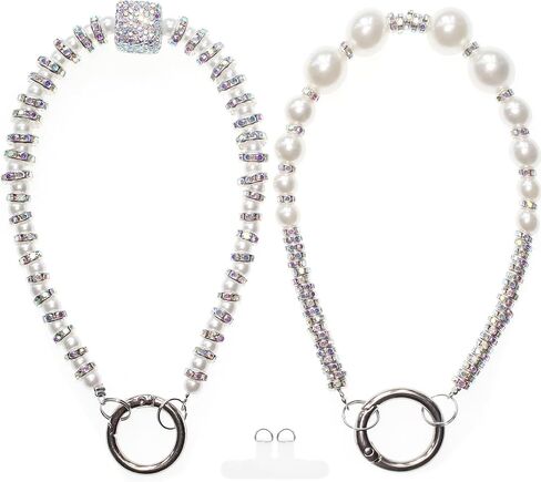 Cell Phone Wrist Lanyard,Double Beaded Phone Strap,Wrist Strap for Phone Case,Phone Charms Chain for Wallet Airpods Camera in Saudi Arabia