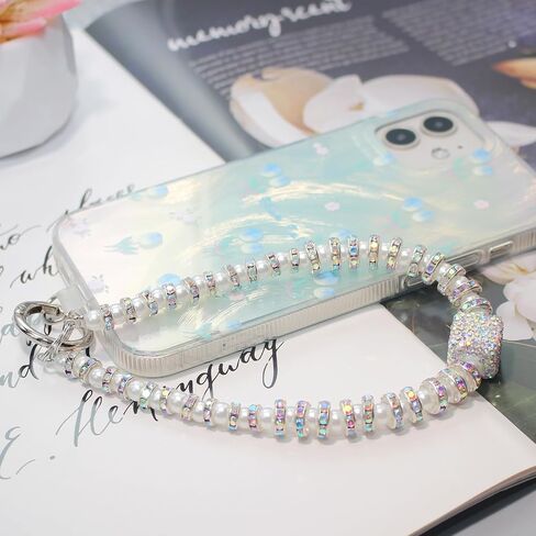 Cell Phone Wrist Lanyard,Double Beaded Phone Strap,Wrist Strap for Phone Case,Phone Charms Chain for Wallet Airpods Camera in Saudi Arabia