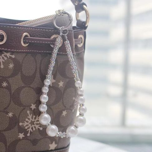 Cell Phone Wrist Lanyard,Double Beaded Phone Strap,Wrist Strap for Phone Case,Phone Charms Chain for Wallet Airpods Camera in Saudi Arabia