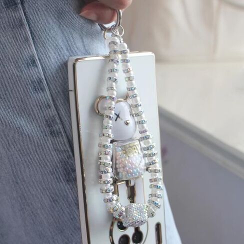 Cell Phone Wrist Lanyard,Double Beaded Phone Strap,Wrist Strap for Phone Case,Phone Charms Chain for Wallet Airpods Camera in Saudi Arabia