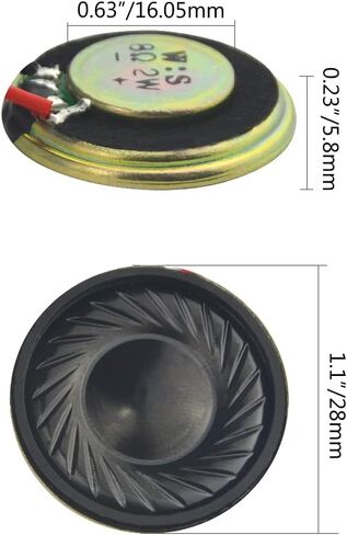 WMYCONGCONG 8 PCS 2W 8 Ohm Round Internal Magnet Speaker Metal Shell Audio Speaker Stereo Woofer Loudspeaker in Saudi Arabia
