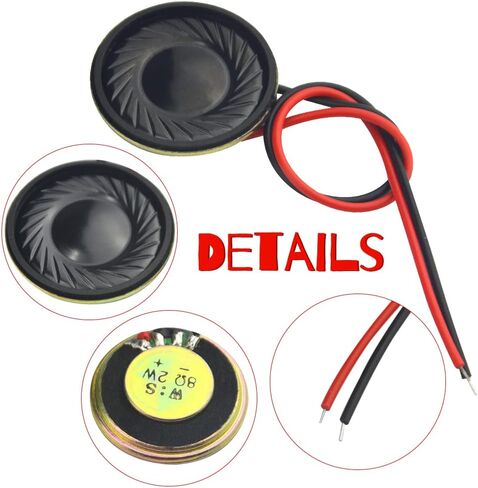 WMYCONGCONG 8 PCS 2W 8 Ohm Round Internal Magnet Speaker Metal Shell Audio Speaker Stereo Woofer Loudspeaker in Saudi Arabia