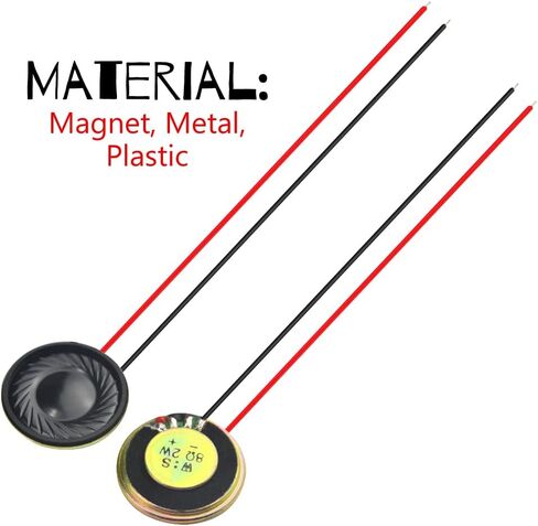 WMYCONGCONG 8 PCS 2W 8 Ohm Round Internal Magnet Speaker Metal Shell Audio Speaker Stereo Woofer Loudspeaker in Saudi Arabia