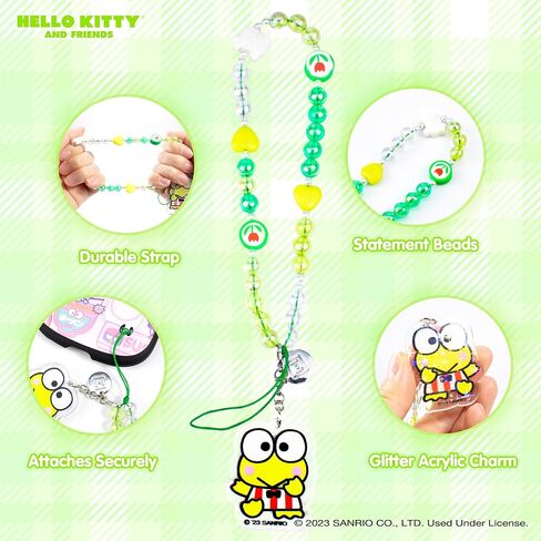 iFace Hello Kitty and Friends Beaded Wristlet Universal Phone Charm Strap - Cute Wrist Chain Lanyard Aesthetic Decor Strap for Cell Phone Camera Keys AirPods Keychains in Saudi Arabia
