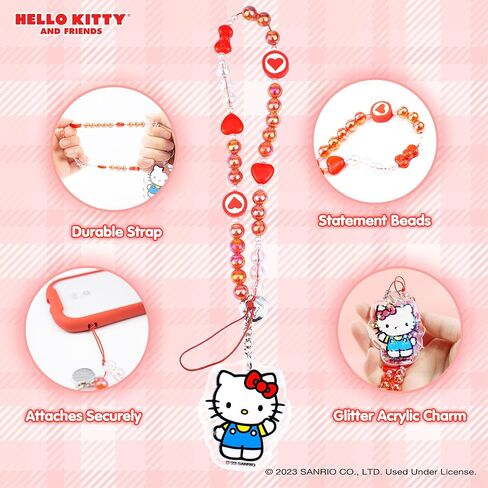 iFace Hello Kitty and Friends حزام معصم مطرز عالمي للهاتف - سلسلة معصم لطيفة وحبل ديكور جمالي لمفاتيح كاميرا الهاتف الخلوي وسلاسل مفاتيح AirPods in Kuwait