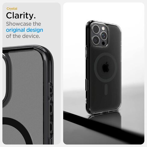Spigen Ultra Hybrid MagFit Designed for iPhone 16 Pro Case (2024) [Anti-Yellowing] [Military-Grade Protection] Compatible with MagSafe - Frost Black in Saudi Arabia