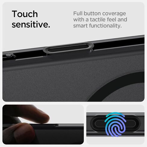 Spigen Ultra Hybrid MagFit Designed for iPhone 16 Pro Case (2024) [Anti-Yellowing] [Military-Grade Protection] Compatible with MagSafe - Frost Black in Saudi Arabia