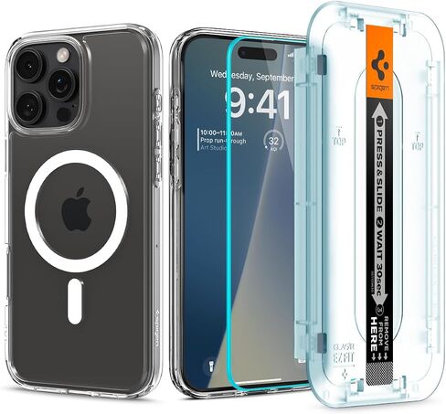 Spigen Ultra Hybrid MagFit Designed for iPhone 16 Pro Case (2024) [Anti-Yellowing] [Military-Grade Protection] Compatible with MagSafe - Frost Black in Saudi Arabia