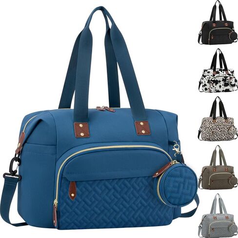 Diaper Bag Tote, Baby Bag Travel Diaper Tote Bag with Pacifier Case, Cute Maternity Hospital Baby Stylish Diaper Tote for Mom Dad Medium Size, Black in Kuwait
