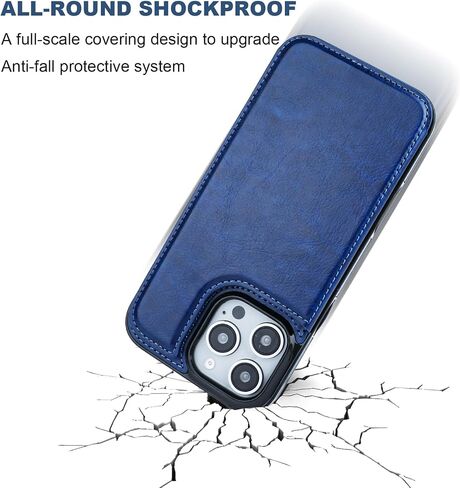 Compatible with iPhone 16 Pro Max Wallet Case with Card Holder, PU Leather Kickstand Card Slots Case, Double Magnetic Clasp and Durable Shockproof Cover 6.9 Inch (Black) in Saudi Arabia
