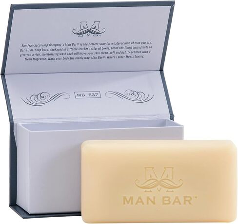 San Francisco Soap Company Man Bar 3-Piece Gift Set featuring all new scents: Midnight Amber, Cardamom & Juniper, Bergamot & Cognac - GREAT GIFT - No Harmful Chemicals - Good for All Skin Types in Saudi Arabia
