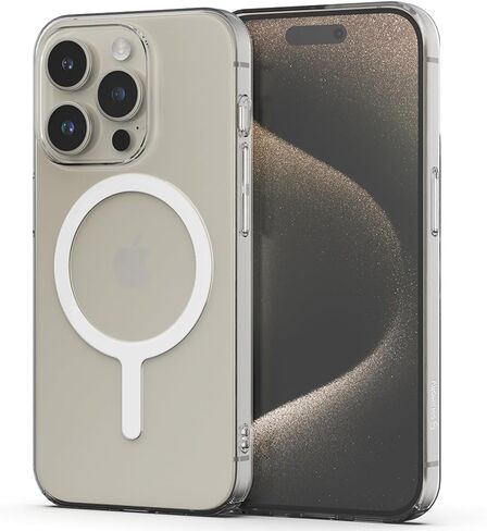 Sinjimoru iPhone 13 Pro Max Ultra Thin Clear Phone Cover for MagSafe Case, Non Yellowing Strong Magnetic Slim Fit Cell Phone Case Crystal Clear for iPhone 13 Pro Max. M-AiroFit Basic in Saudi Arabia