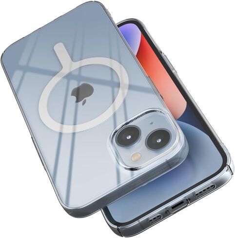 Sinjimoru iPhone 13 Pro Max Ultra Thin Clear Phone Cover for MagSafe Case, Non Yellowing Strong Magnetic Slim Fit Cell Phone Case Crystal Clear for iPhone 13 Pro Max. M-AiroFit Basic in Saudi Arabia