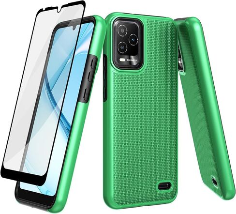 Ailiber for BLU View 5 Pro B170D Phone Case, with Screen Protector, Dual Layer Shockproof Protective, Silicone Bumper Non Slip Back, Heavy Duty Rugged Cell Phone Cover for BLU View 5 Pro-Rose Gold in Saudi Arabia