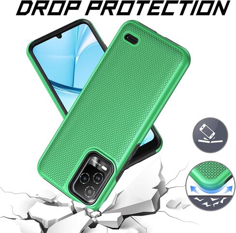 Ailiber for BLU View 5 Pro B170D Phone Case, with Screen Protector, Dual Layer Shockproof Protective, Silicone Bumper Non Slip Back, Heavy Duty Rugged Cell Phone Cover for BLU View 5 Pro-Rose Gold in Saudi Arabia