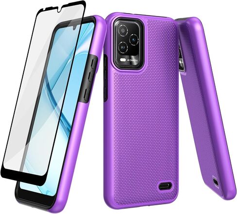 Ailiber for BLU View 5 Pro B170D Phone Case, with Screen Protector, Dual Layer Shockproof Protective, Silicone Bumper Non Slip Back, Heavy Duty Rugged Cell Phone Cover for BLU View 5 Pro-Rose Gold in Saudi Arabia
