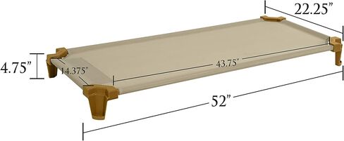 Wood Designs Stackable Daycare Cots for Toddlers, 40", Tan, Ready-to-Assemble Nap Cots for Sleeping - Preschool, Daycare, Kindergarten, 87840TN Set of 6 in Saudi Arabia