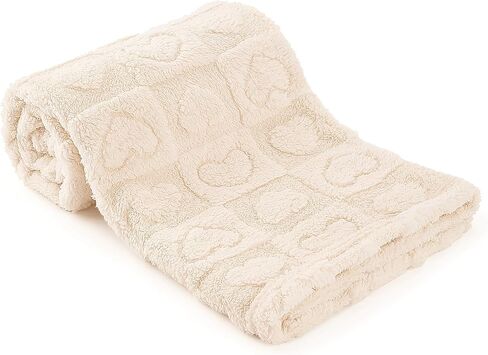 Plush Soft with Heart Checkered Baby Blanket,Fleece Infant Toddler Blankets for Girls Boys,Warm Lightweight Breathable Newborn Receiving Blankets for Crib Stroller 32"×37" (Light Pink, Heart) in Saudi Arabia