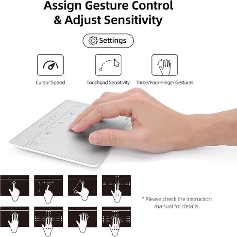 MICROPACK Digitally Yours Wired Trackpad for Windows 7/10/11, USB Trackpad with Multi-Touch Gestures, Plug-and-Play USB Touch Pad Mouse Pad Large for PC Computers & Laptops, Black in Saudi Arabia