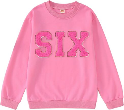 Toddler Baby Girl Birthday Outfit 2nd 3rd 4th 5th 6th 7th Bday Party Sweatshirt Two Three Four Embroidery Shirt Top in Kuwait