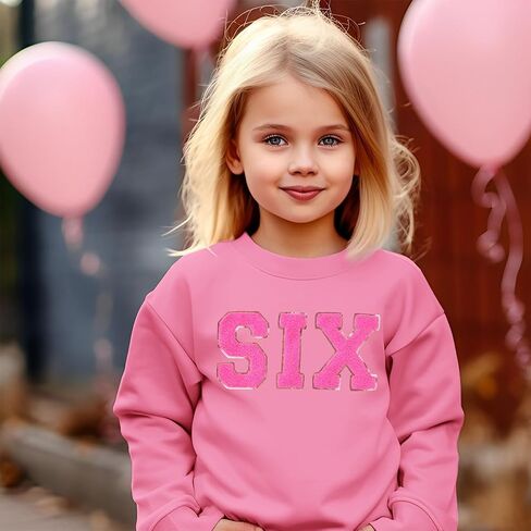 Toddler Baby Girl Birthday Outfit 2nd 3rd 4th 5th 6th 7th Bday Party Sweatshirt Two Three Four Embroidery Shirt Top in Kuwait