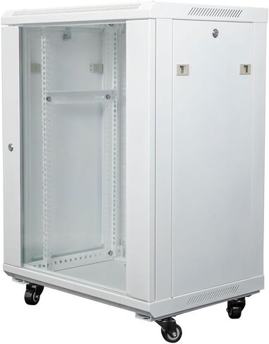 NavePoint 15U Network Cabinet with Glass Door – 15U Wall Mount Server Cabinet White 19" Rack for IT Equipment, AV Devices, Networking Equipment –17" Deep Server Rack Enclosure w/Wheels in Saudi Arabia