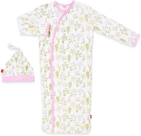 Magnificent Baby Baby Magnetic Modal 2 Piece Gown and Hat Set in Saudi Arabia