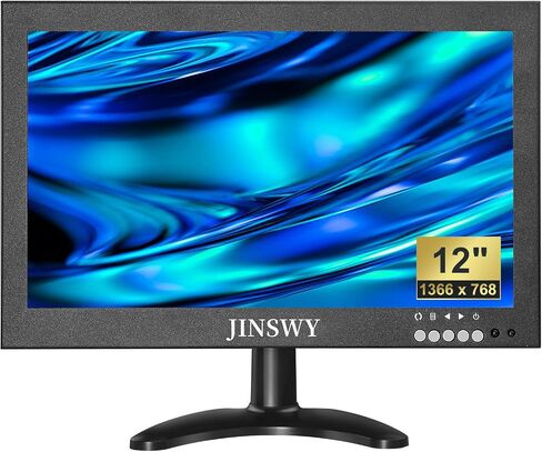 شاشة HDMI صغيرة مقاس 8 بوصات، شاشة مراقبة أمان 1280x720 16:9 IPS شاشة CCTV معدنية صغيرة تدعم مدخل HDMI/VGA/AV/BNC مع حامل حائط، جهاز تحكم عن بعد، مكبرات صوت، مناسبة لكاميرا الأمان in Kuwait