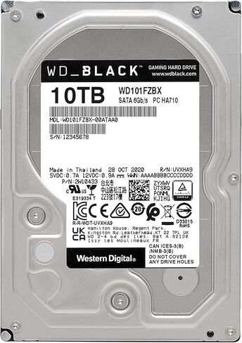 Western Digital 8TB WD_Black Performance Internal Hard Drive HDD - 7200 RPM, SATA 6 Gb/s, 256 MB Cache, 3.5" - WD8002FZBX in Saudi Arabia