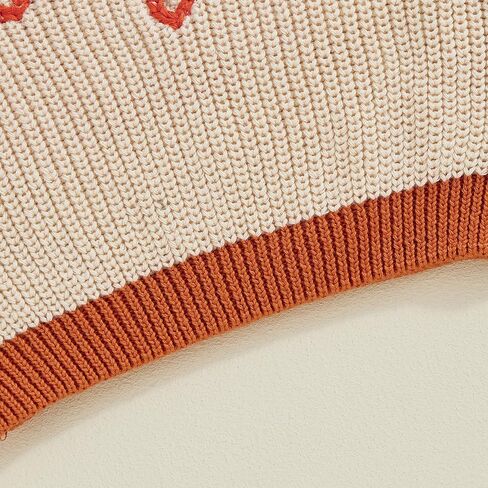 Toddler Baby Boy Girl Halloween Outfit Knitted Sweater Pumpkin Embroidered Pullover Tops Fall Winter Clothes in Saudi Arabia