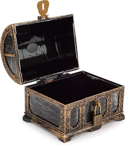 Kids Pirate Treasure Chest Plastic Pirate Vintage Treasure Box, Mini Pirate Chest Toys for Boys in Kuwait