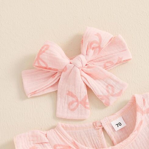 Newborn Baby Girl Halloween Outfit Cotton Linen Pumpkin Jumpsuit Romper | Baby Girl First Halloween Ruffle Sleeve Bubble Bodysuit Long Overalls with Bow Fall Playsuit Clothes 0 3 6 12 18 Months in Saudi Arabia